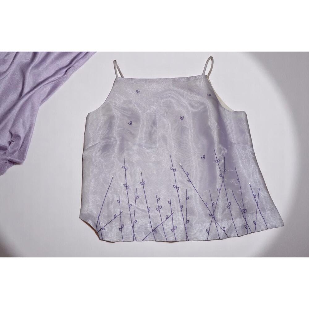 Randi May Lavender Organza Butterfly Cami – Size 6 – Y2K Fairycore Tank Top - Picture 9 of 11